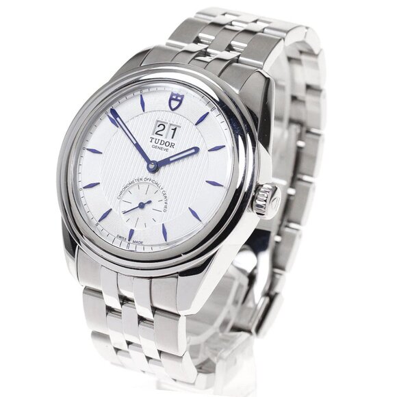 TUDOR Glamour 57100 Double date Silver Dial Automatic Men's Watch - Picture 3 of 7